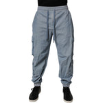 Dolce & Gabbana Light Blue Cotton Jogger Cargo Men Denim Pants PAN75157-50