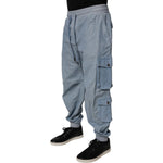 Dolce & Gabbana Light Blue Cotton Jogger Cargo Men Denim Pants PAN75157-50