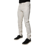 Dolce & Gabbana Off White Cotton Stretch Skinny Denim Jeans PAN75178-48