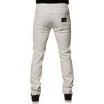Dolce & Gabbana Off White Cotton Stretch Skinny Denim Jeans PAN75178-48