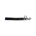 Dolce & Gabbana Black Logo Nylon Silver Brass Men Holder Keychain Keyring SMY10697#