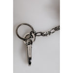 Dolce & Gabbana Red Black Polyester Animal Silhouette Keychain Keyring SMY10698