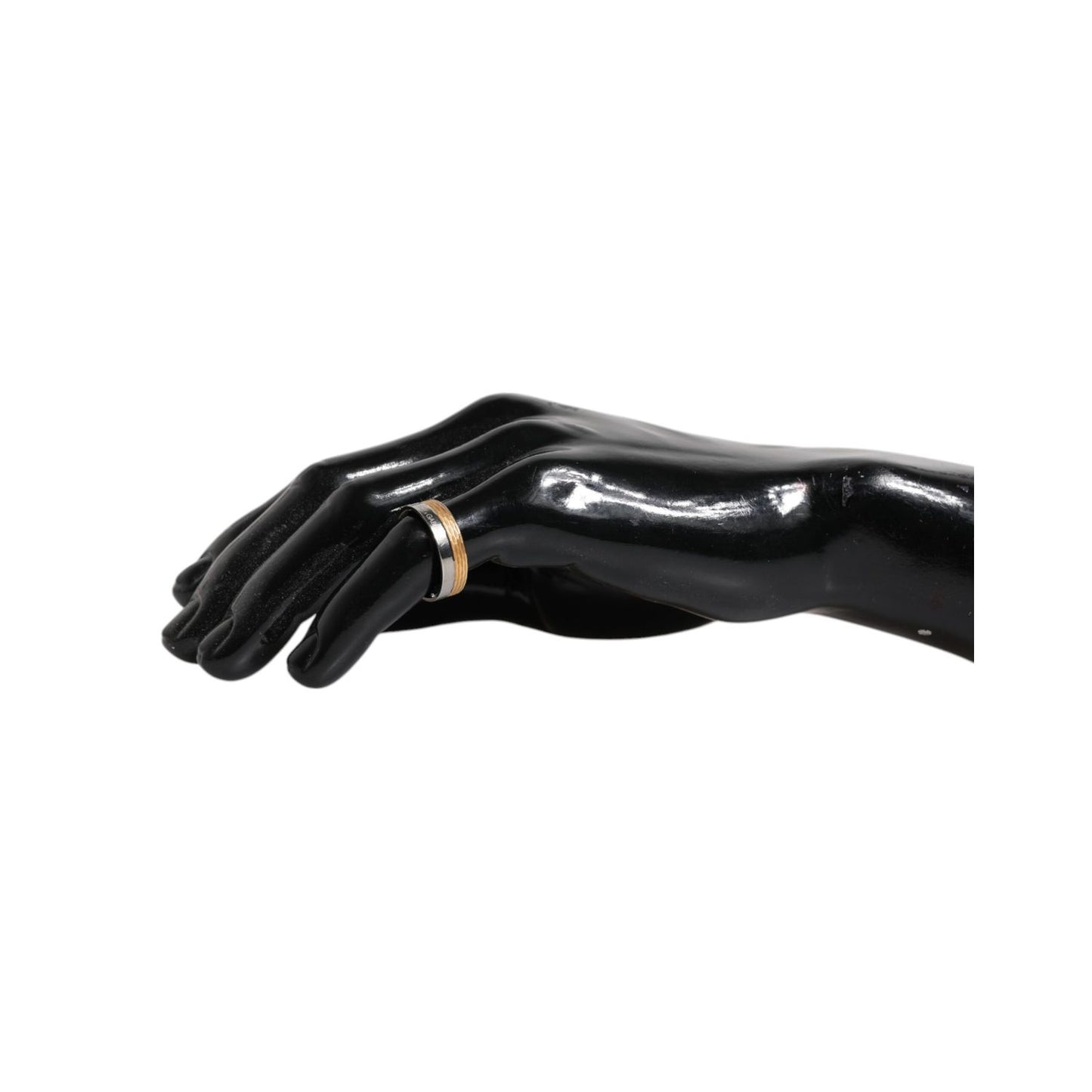 Dolce & Gabbana Gold Silver Tone Real Brass DG Logo Ring SMY10630-64