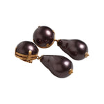 Dolce & Gabbana Gold Brass Black Pearl Clip On Dangling Jewelry Earrings SMY10508