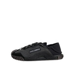 Dolce & Gabbana Black Silver Logo Low Top Men Sneakers Shoes