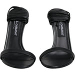 Dolce & Gabbana Black Leather Stiletto Heels Sandals Shoes LA12523-38