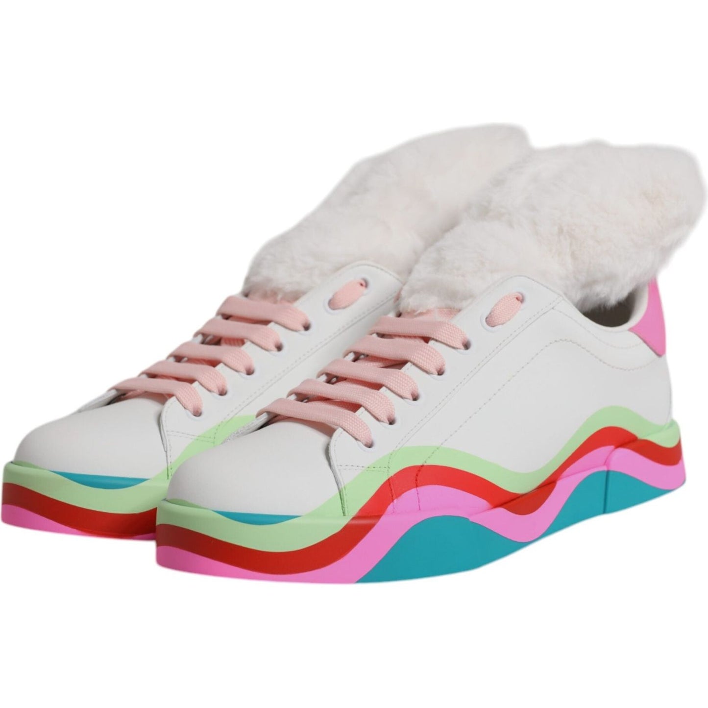 Dolce & Gabbana Multicolor Low Top Trainers Sneakers Shoes LA12552-34