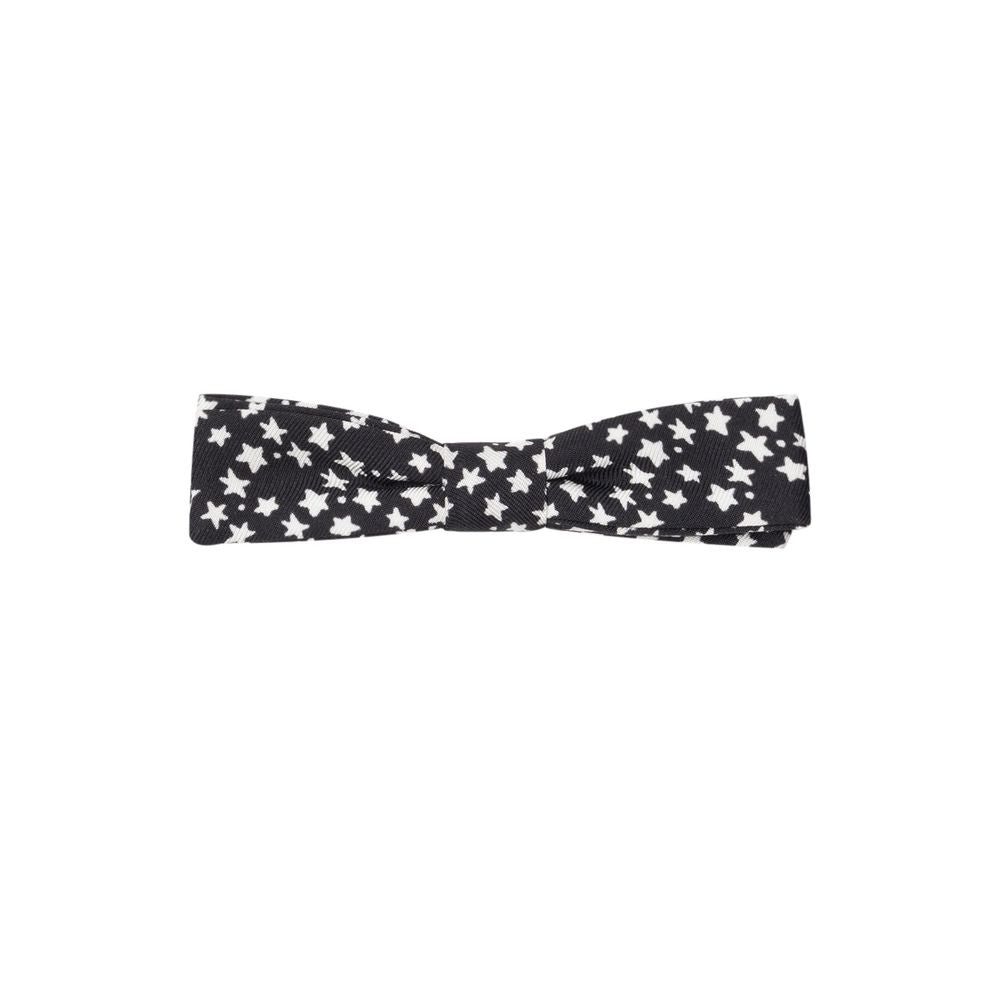 Dolce & Gabbana Black Silk Bowty DO-8297676-ONE SIZE