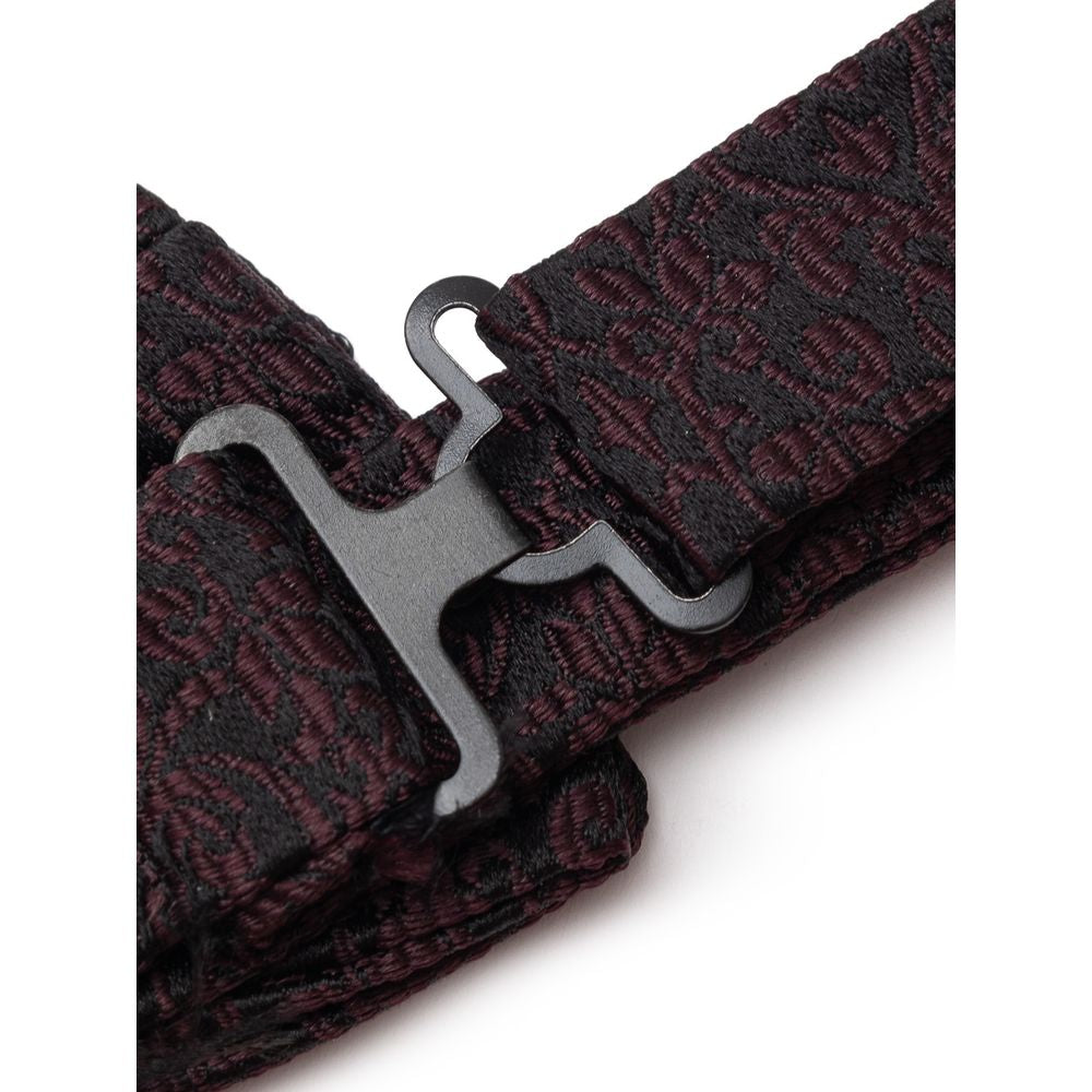 Dolce & Gabbana Black Silk Bowty DO-8299676-ONE SIZE