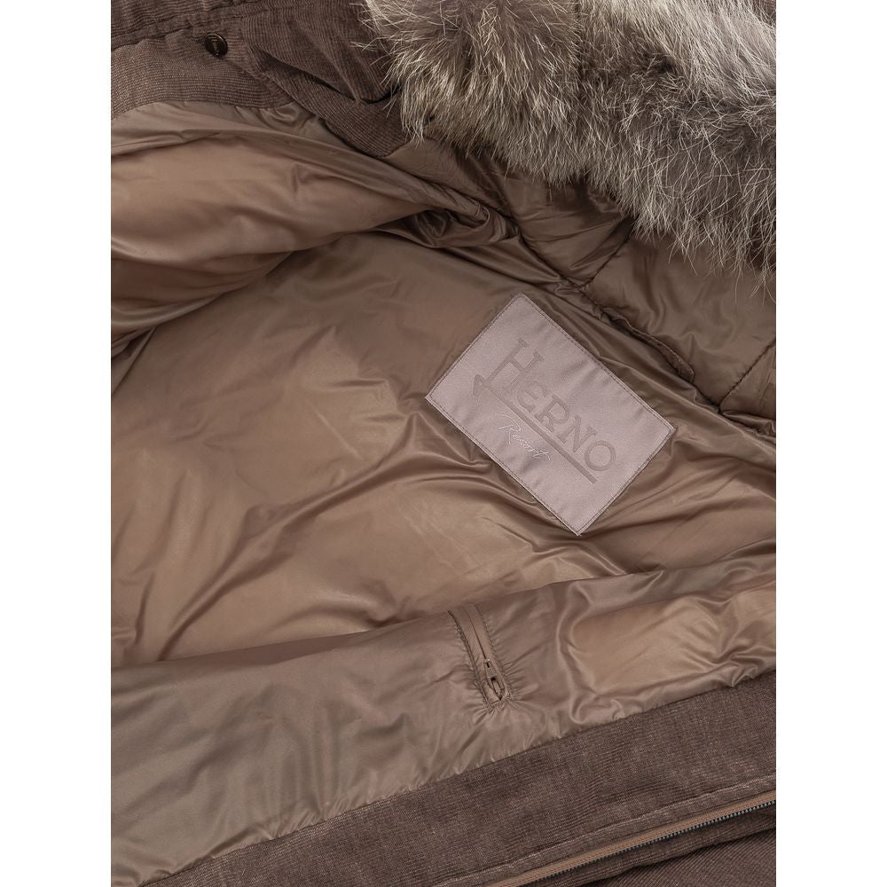 Herno Brown Cotton Jackets & Coat HE-7603664-IT50 | L