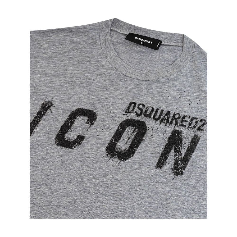 Dsquared² Sleek Gray Cotton Tee for Stylish Men DS-4643662-XS