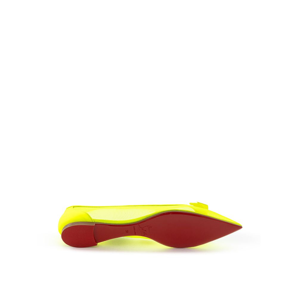 Christian Louboutin Sunshine Yellow Mesh Flat Elegance CH-4063669-EU38/US8