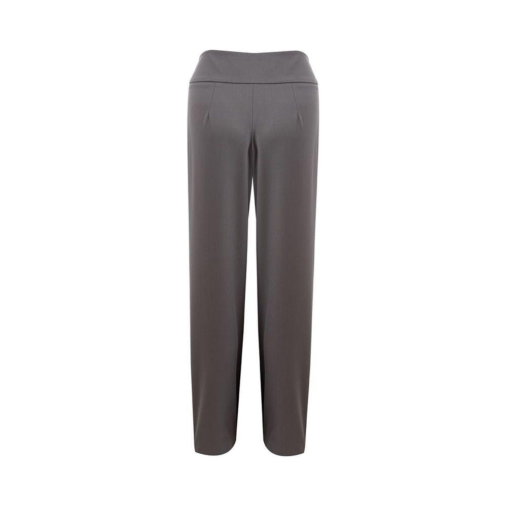 Lardini Chic Gray Wool Trousers for Sophisticated Style LA-1132662-IT40|S