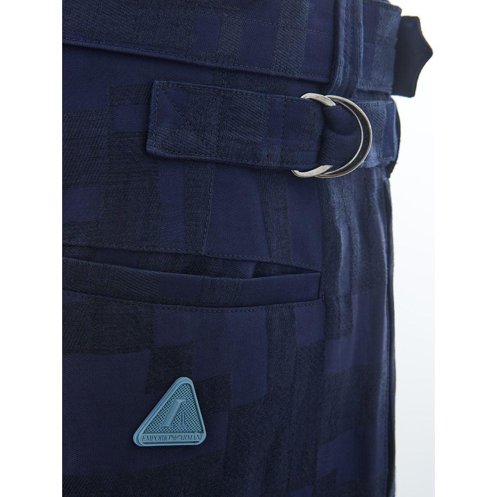 Emporio Armani Blue Linen Pant EM-1483673-IT52 | XL