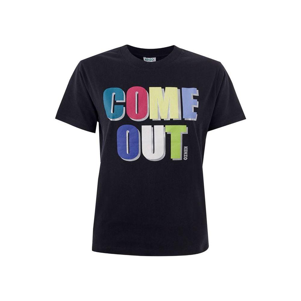 Kenzo Elegant Cotton Tee in Timeless Black Kenzo Black