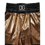 Dolce & Gabbana Metallic Gold High Waist Women Hotpants Short