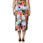 Dolce & Gabbana Multicolor Floral High Waist Midi Skirt SKI2128-36