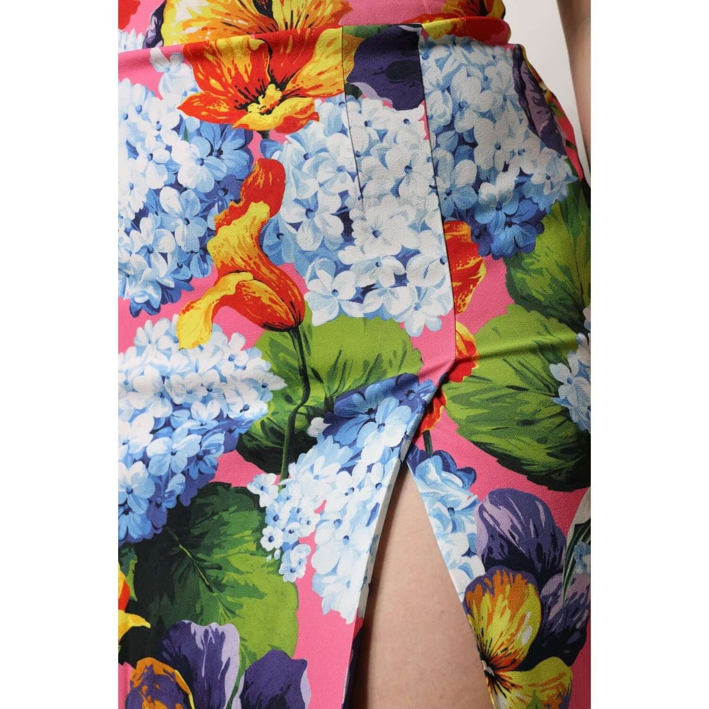 Dolce & Gabbana Multicolor Floral High Waist Midi Skirt SKI2128-36