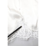 Dolce & Gabbana Top White Satin Lace Tank Lingerie Underwear TSH878521-3