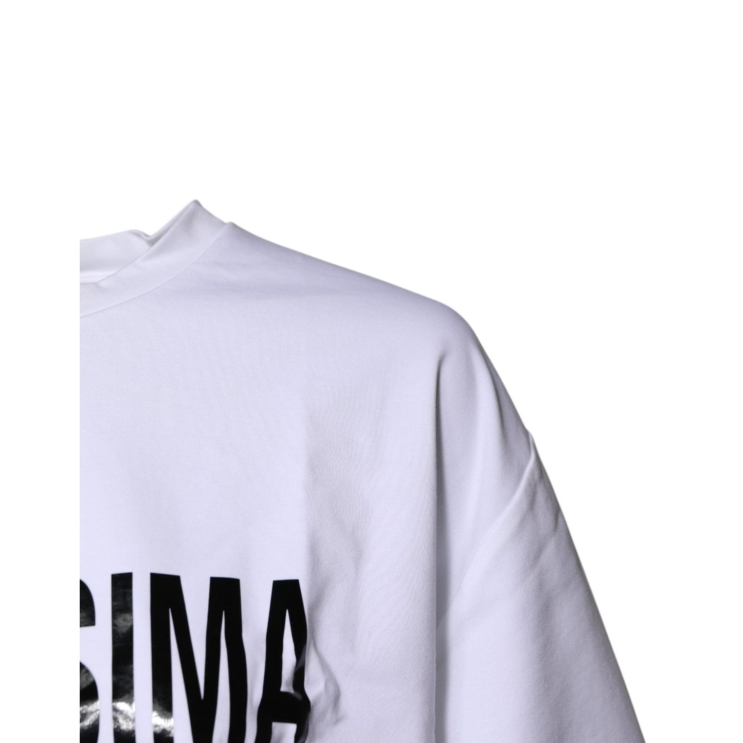 Dolce & Gabbana White Bellissima Cotton Crew Neck T-shirt TSH87168-46