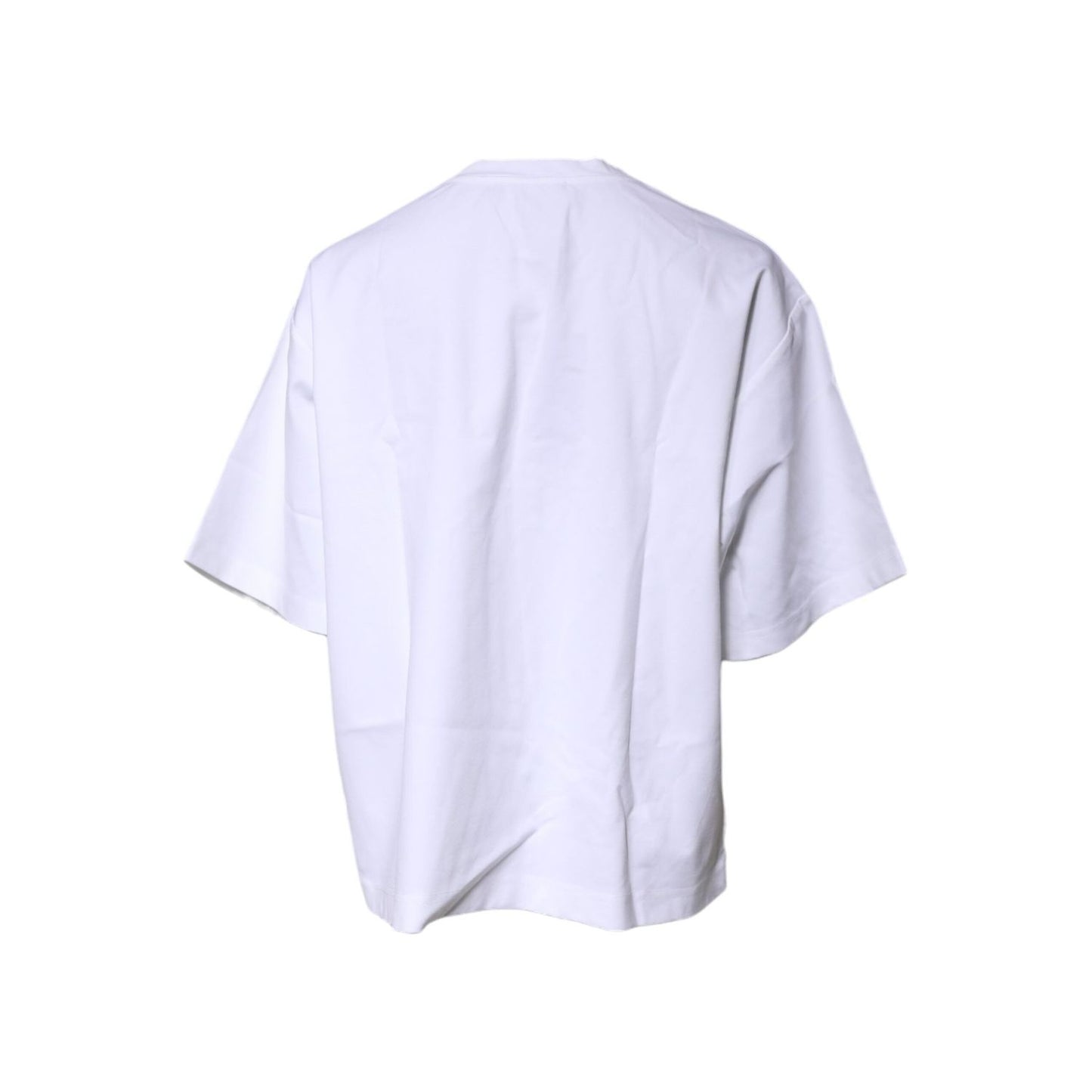 Dolce & Gabbana White Bellissima Cotton Crew Neck T-shirt TSH87168-46