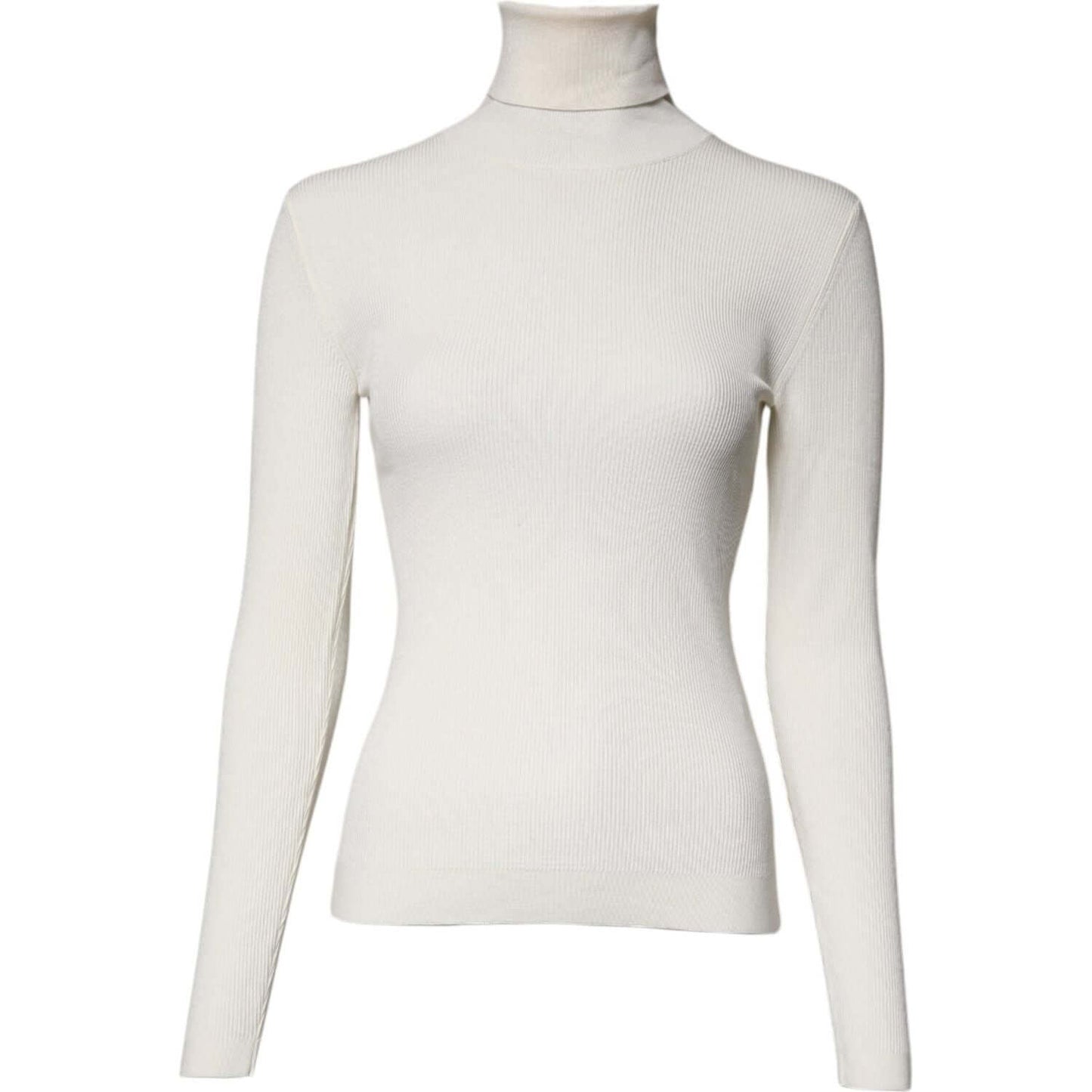 Dolce & Gabbana Cream Long Sleeves Turtleneck Slim Sweater TSH87246-38