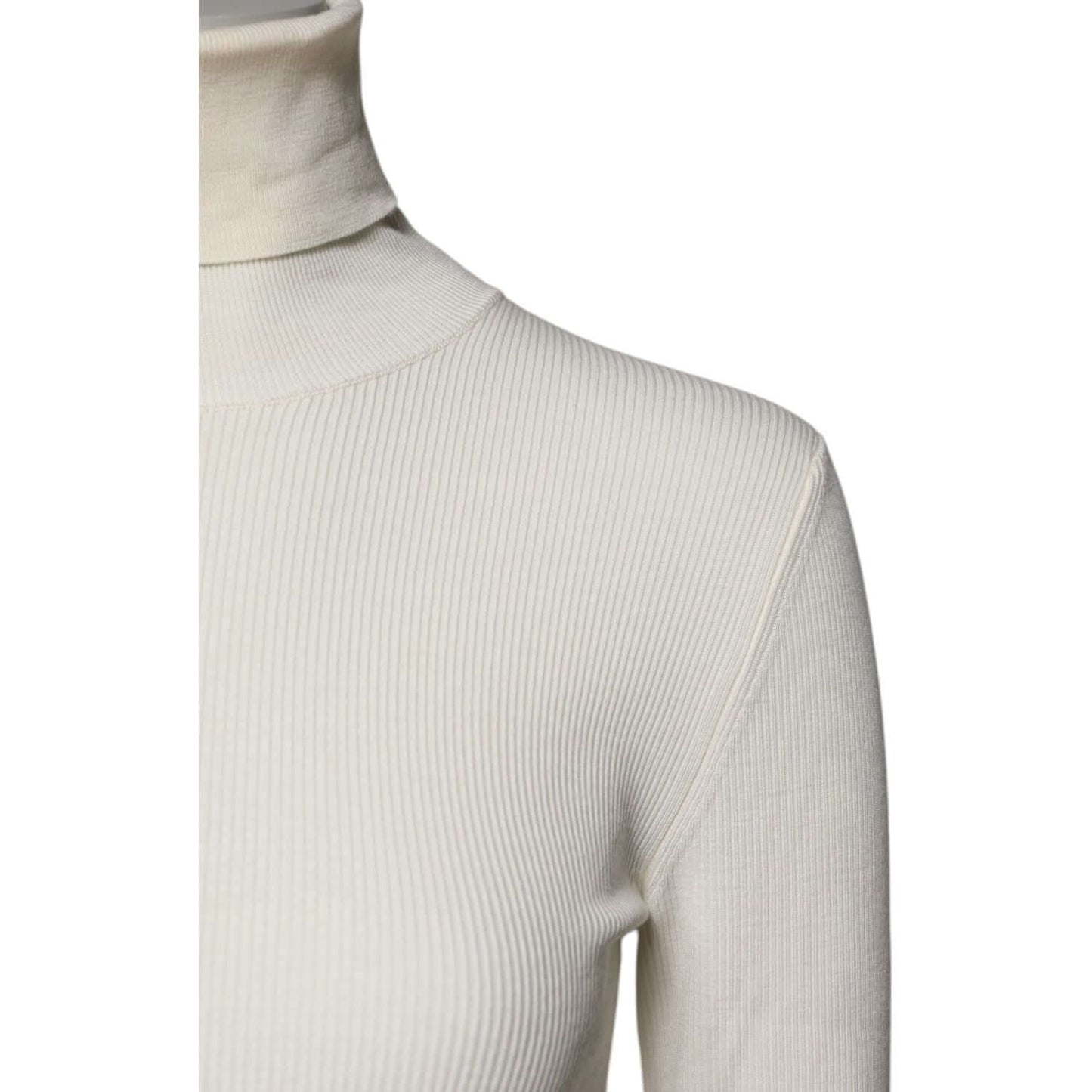 Dolce & Gabbana Cream Long Sleeves Turtleneck Slim Sweater TSH87246-38