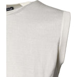 Dolce & Gabbana Cream Sleeveless Silk Round Neck Tank Top TSH87248-36