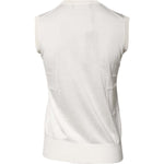 Dolce & Gabbana Cream Sleeveless Silk Round Neck Tank Top TSH87248-36