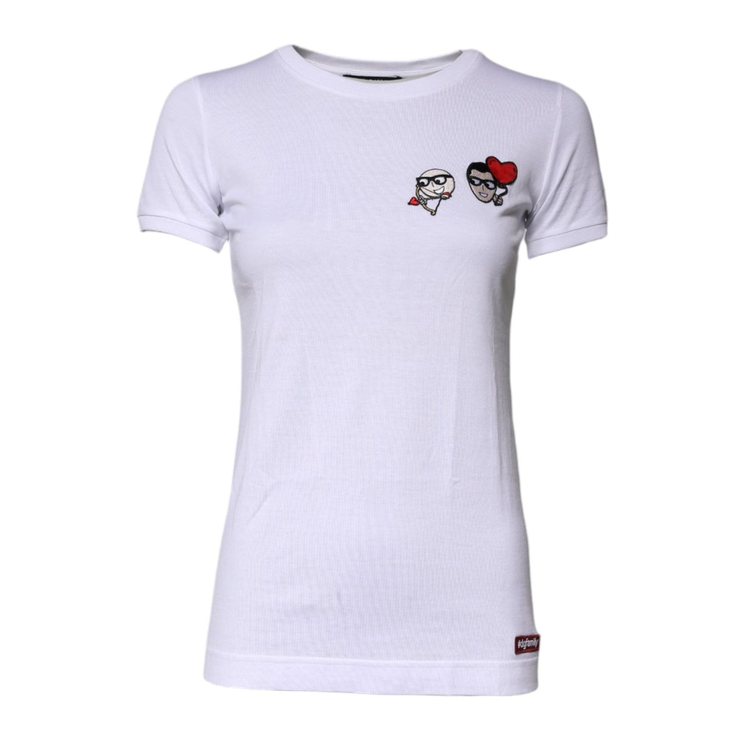 Dolce & Gabbana White #DGFAMILY Cotton Embroidery T-shirt TSH87265-36