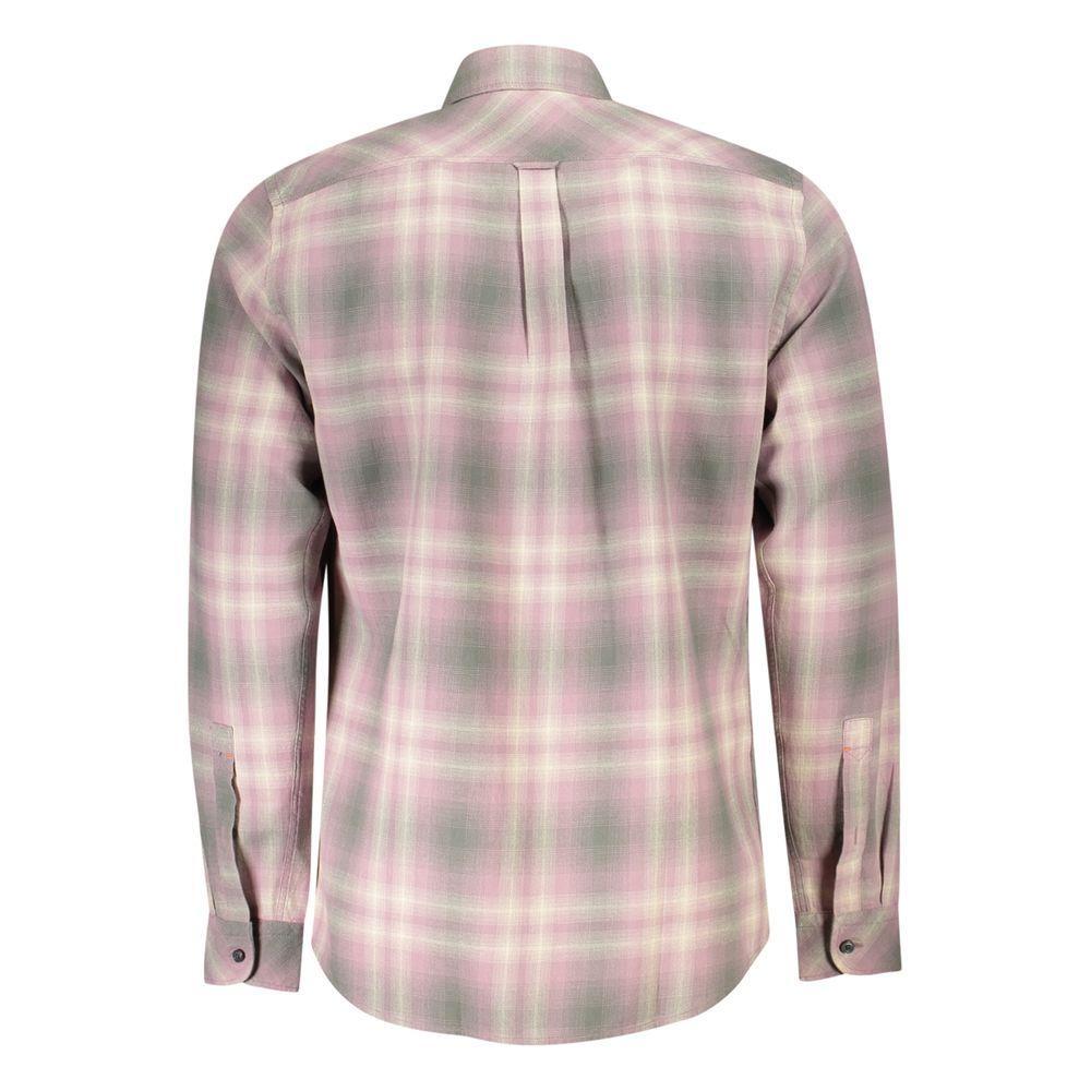 Hugo Boss Pink Cotton Men Shirt BO-34549-XS