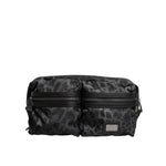 Dolce & Gabbana Black Gray Leopard DG Logo Belt Waist Fanny Pack Bag