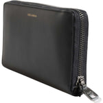 Dolce & Gabbana Black Blue Exotic Leather Embossed Continental Wallet BAG4619