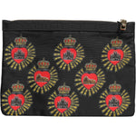 Dolce & Gabbana Black Red Nylon Sacred Heart Clutch Pouch Bag BAG4598