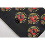 Dolce & Gabbana Black Red Nylon Sacred Heart Clutch Pouch Bag BAG4598