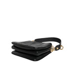 Dolce & Gabbana Black Exotic Leather Shoulder Sling Clutch Bag