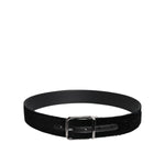 Dolce & Gabbana Black Cotton Silver Tone Metal Buckle Belt BEL9278-85