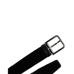 Dolce & Gabbana Black Cotton Silver Tone Metal Buckle Belt BEL9278-85