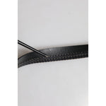 Dolce & Gabbana Black Leather Silver Tone Metal Buckle Belt BEL9292-95