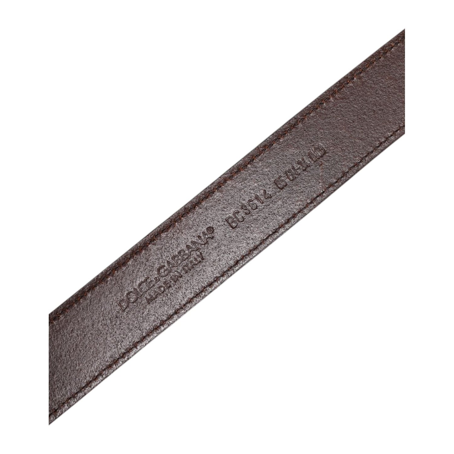 Dolce & Gabbana Brown Leather Metal Buckle Classic Belt