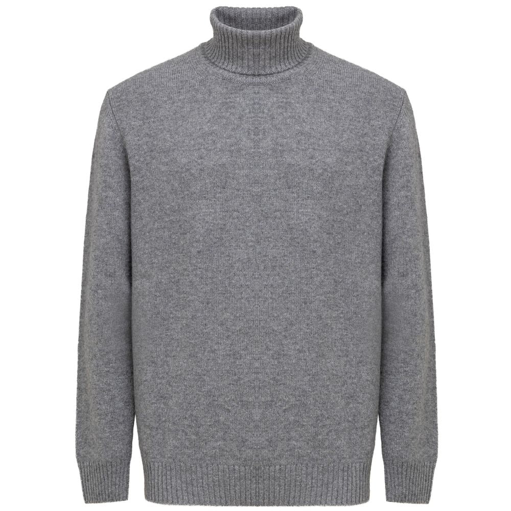Cruciani Gray Cashmere Turtleneck CR-8746662-IT52 | XL