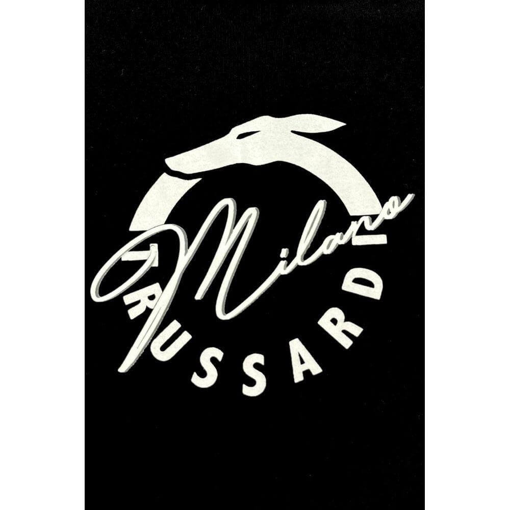 Trussardi Beachwear Black Cotton Men T-Shirt TR-24794-S