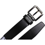 Dolce & Gabbana Black White Printed Metal Logo Buckle Belt BEL9347-100