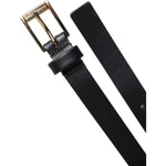 Dolce & Gabbana Black Calfskin Classic Metal Logo Buckle Belt BEL9349-100