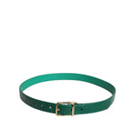 Dolce & Gabbana Green Leather Logo Metal Waist Buckle Belt WMB476-85