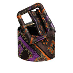 Dolce & Gabbana Multicolor Floral Jacquard Lurex Wide Waist Buckle Belt