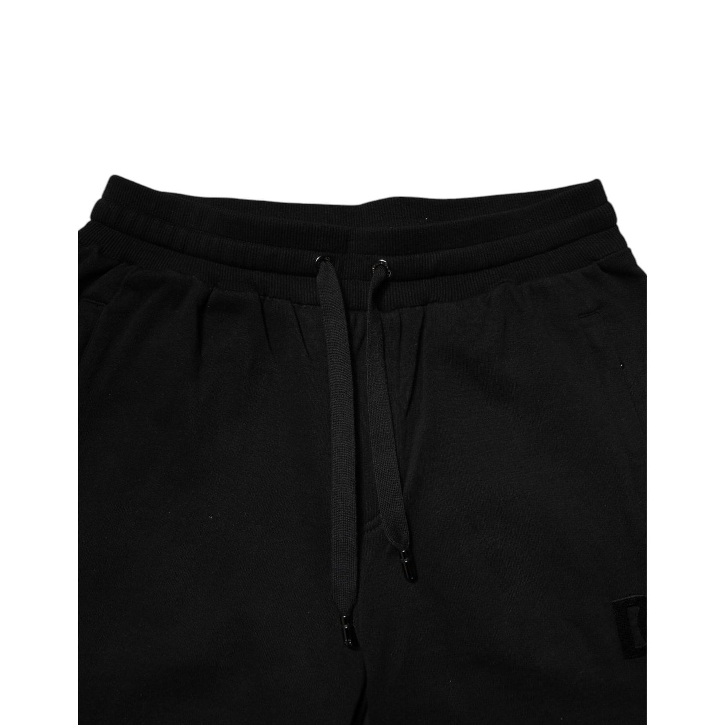 Dolce & Gabbana Black Cotton Mid Waist Jogger Sweatpants Pants PAN75500-44