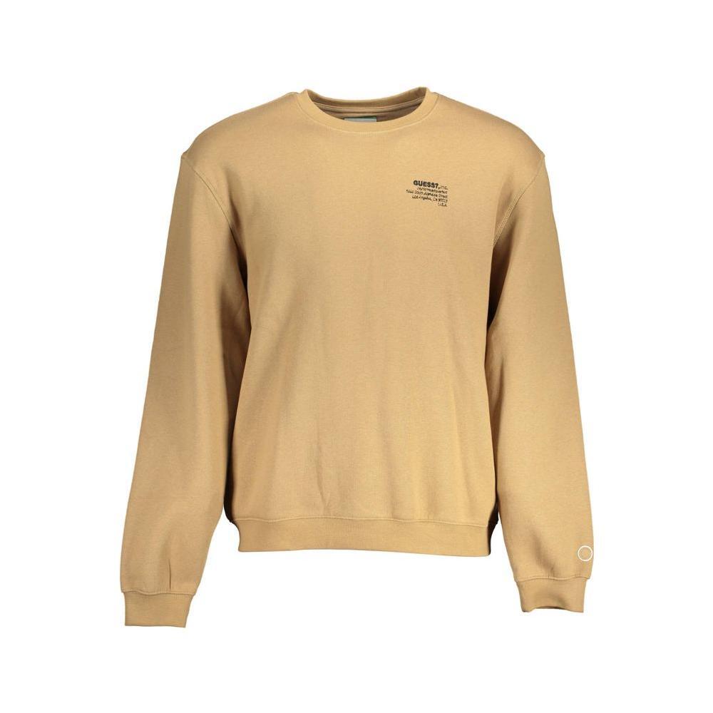 Guess Jeans Beige Cotton Unisex Sweatshirt GU-3359-XL