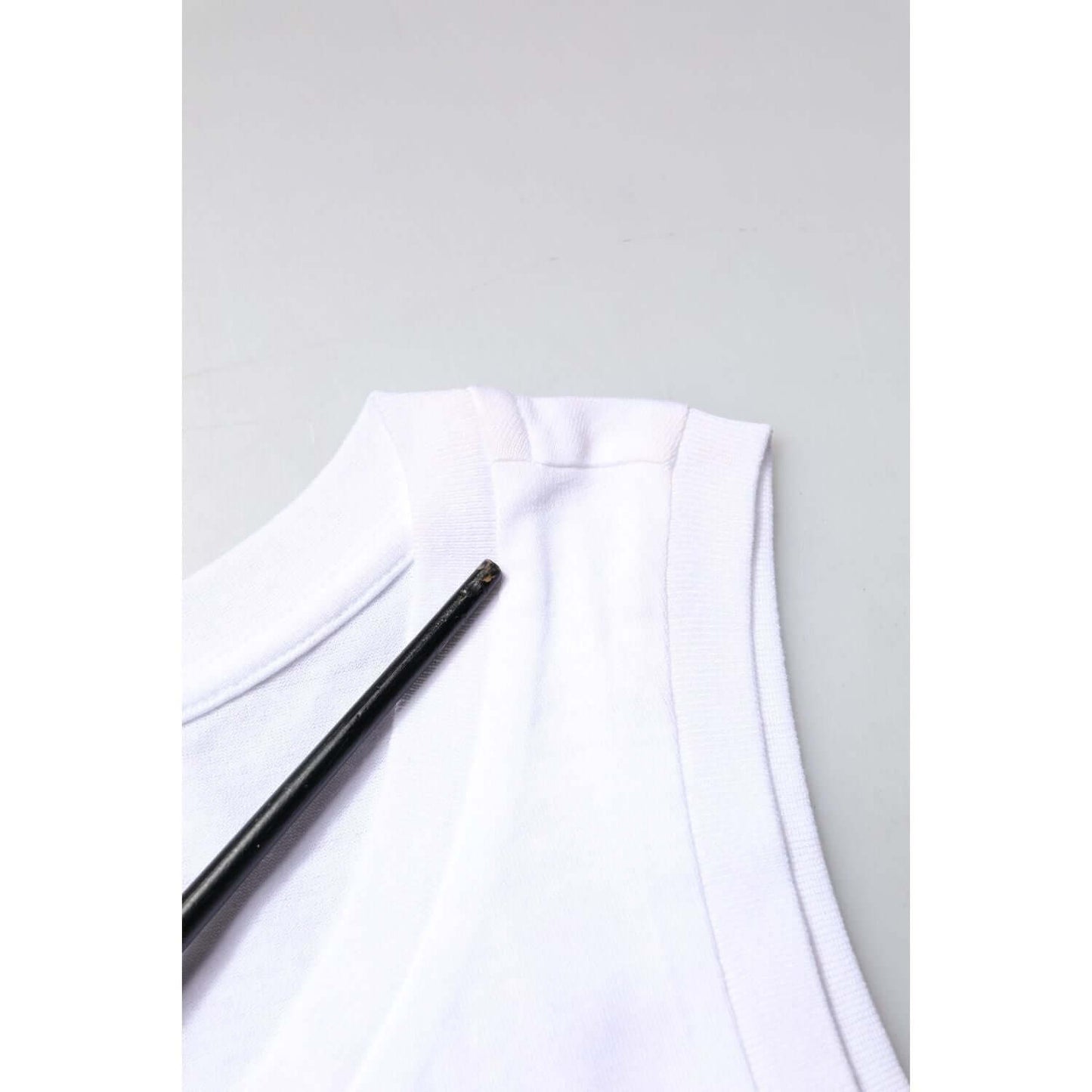 Dolce & Gabbana White Cotton Sleeveless Crew Neck T-shirt TSH878595-36