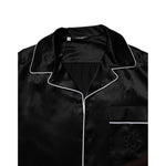 Dolce & Gabbana Black Silk Shirt Pants Pajama Set Sleepwear